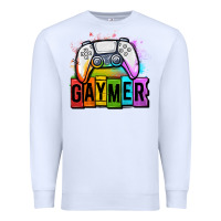 White gaymer lgbtq gaming Premium Sweatshirt - OliviaCreatesArt