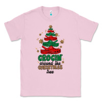 Bubblegum Pink crocin around the christmas tree Classic Tee - MaliasSmallBusiness