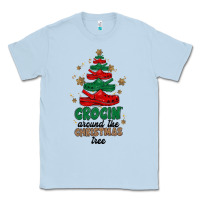 Dusty Blue crocin around the christmas tree Classic Tee - MaliasSmallBusiness