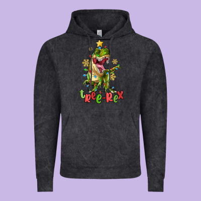 Tree Rex Trex Christmas Dinosaur Vintage Hoodie Designed By Maliassmallbusiness