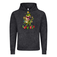 Vintage Black tree rex trex christmas dinosaur Vintage Hoodie - MaliasSmallBusiness