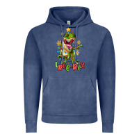 Vintage Denim tree rex trex christmas dinosaur Vintage Hoodie - MaliasSmallBusiness