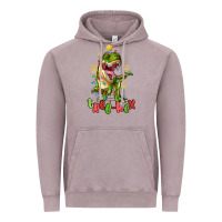 Vintage Zinc tree rex trex christmas dinosaur Vintage Hoodie - MaliasSmallBusiness