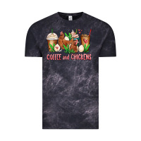 Cloud Black chicken   coffee cups Vintage Tee - MaliasSmallBusiness
