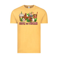 Vintage Mustard chicken   coffee cups Vintage Tee - MaliasSmallBusiness