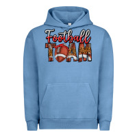 Pigment Pebble Blue football team Urban Hoodie - CowhideDigitalArt