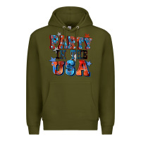 Army Green Party in the usa 4th of july Premium Hoodie - CowGirlArtShop