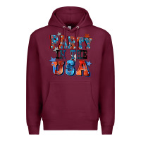 Burgundy Party in the usa 4th of july Premium Hoodie - CowGirlArtShop