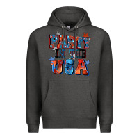 Charcoal Heather Party in the usa 4th of july Premium Hoodie - CowGirlArtShop