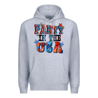 Heather Grey Party in the usa 4th of july Premium Hoodie - CowGirlArtShop