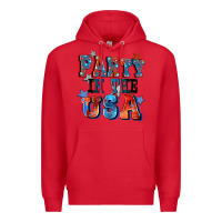 Red Party in the usa 4th of july Premium Hoodie - CowGirlArtShop