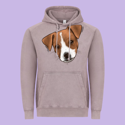 Jack Russel Vintage Hoodie Designed By Jasminsmagicworld