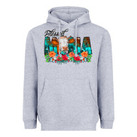 Heather Grey Blessed Mama Flowers Cow Heavyweight Hoodie - CowCowDesign