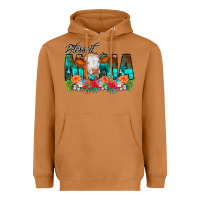 Meerkat Blessed Mama Flowers Cow Heavyweight Hoodie - CowCowDesign