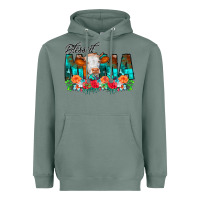 Sage Blessed Mama Flowers Cow Heavyweight Hoodie - CowCowDesign