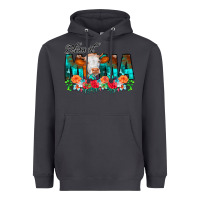 Smoke Blessed Mama Flowers Cow Heavyweight Hoodie - CowCowDesign