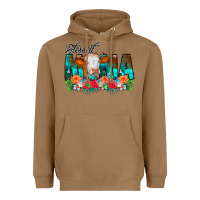 Toasted Coconut Blessed Mama Flowers Cow Heavyweight Hoodie - CowCowDesign