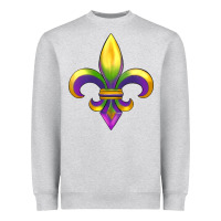 Heather Grey mardi gras Heavyweight Sweatshirt - RanaPortraitStore
