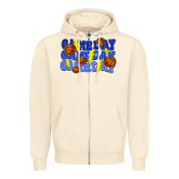 Sandshell Game day game day game day lightning bolt Zipper Hoodie - HowdyJamesFarm