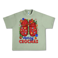 Oil Green Merry crocmas Urban Heavy Tee - NancyCooperArtShop