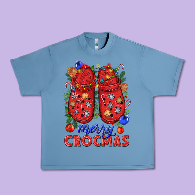 Merry Crocmas Urban Heavy Tee Designed By Nancycooperartshop