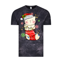 Cloud Black christmas cat in Vintage Tee - MaliasSmallBusiness