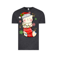 Vintage Black christmas cat in Vintage Tee - MaliasSmallBusiness