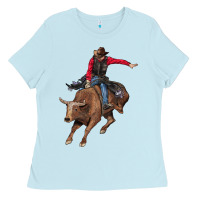 Baby Blue western cowboy Ladies Tee - AdoDesignShop