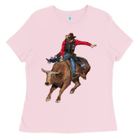 Bubblegum Pink western cowboy Ladies Tee - AdoDesignShop