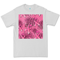 Dove Grey breast cancer seamless pattern Premium Tee - Jasminsmagicworld