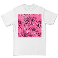White breast cancer seamless pattern Premium Tee - Jasminsmagicworld