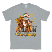 Heather Grey have a melanin christmas black santa Classic Tee - MaliasSmallBusiness