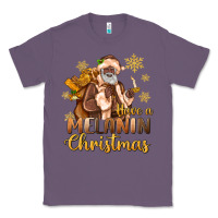 Lavender have a melanin christmas black santa Classic Tee - MaliasSmallBusiness