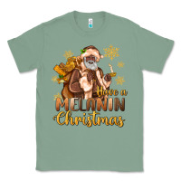 Sage have a melanin christmas black santa Classic Tee - MaliasSmallBusiness