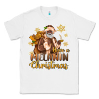 White have a melanin christmas black santa Classic Tee - MaliasSmallBusiness
