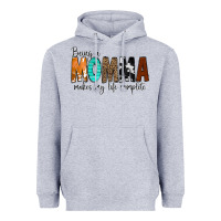 Heather Grey Being a Momma Makes My Life Complete Heavyweight Hoodie - CowCowDesign