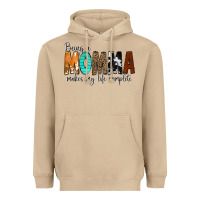 Mushroom Being a Momma Makes My Life Complete Heavyweight Hoodie - CowCowDesign