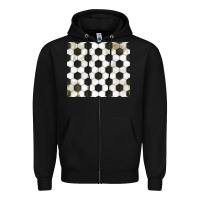 Black distressed soccer pattern Zipper Hoodie - TumblerDesignByShophia