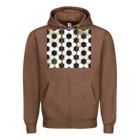 Chestnut distressed soccer pattern Zipper Hoodie - TumblerDesignByShophia