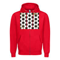 Red distressed soccer pattern Zipper Hoodie - TumblerDesignByShophia