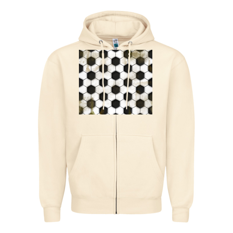Distressed Soccer Pattern Zipper Hoodie by TumblerDesignByShophia | Teevron