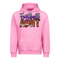 Fuchsia Pink Football Aunt Urban Hoodie - CowhideDigitalArt