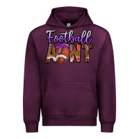 Mauve Wine Football Aunt Urban Hoodie - CowhideDigitalArt