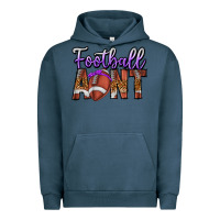 Pigment Midnight Navy Football Aunt Urban Hoodie - CowhideDigitalArt