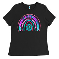 Black rainbow and gemstone Ladies Tee - AdoDesignShop