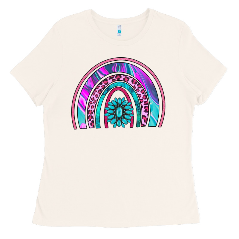 Rainbow And Gemstone Ladies Tee by AdoDesignShop | Teevron
