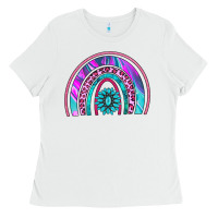 White rainbow and gemstone Ladies Tee - AdoDesignShop