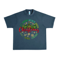 Midnight Navy Christmas Vibes Urban Heavy Tee - MaliasSmallBusiness