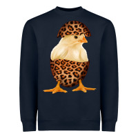 Navy Chick with Leopard Eggshell Heavyweight Sweatshirt - Bettercallsaul