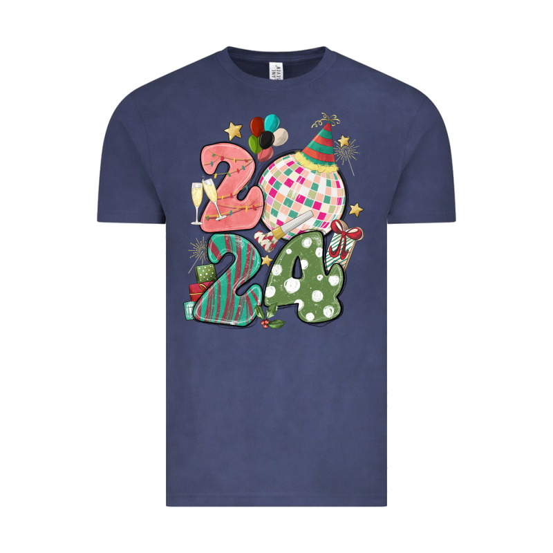 2024 Happy New Year Vintage Tee by MaliasSmallBusiness | Teevron